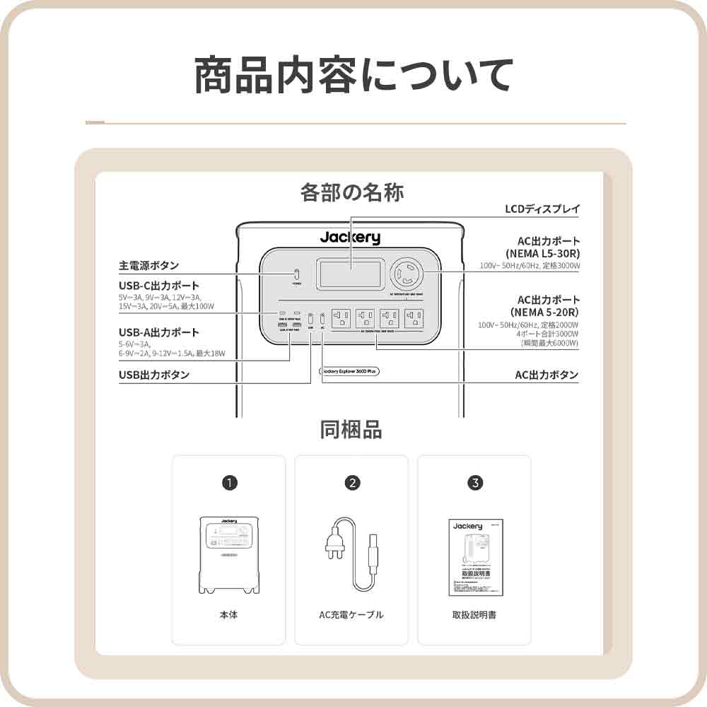 【予約販売・4月上旬順次発送】Jackery ポータブル電源 3600 Plus - Image 13