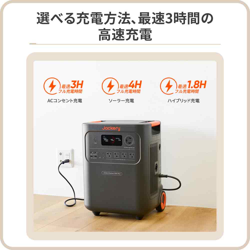 【予約販売・4月上旬順次発送】Jackery ポータブル電源 3600 Plus - Image 7