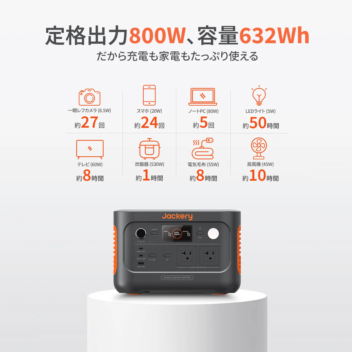 Jackery Solar Generator 600 Plus 100W ポータブル電源 ソーラーパネル セット - Image 6